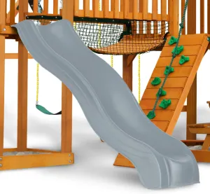 Swing-N-Slide 8' Alpine Wave Slide Plastic Slide Attachment for 4 Foot Deck Heights- for Outdoor Swing Sets and playhouses, Gray