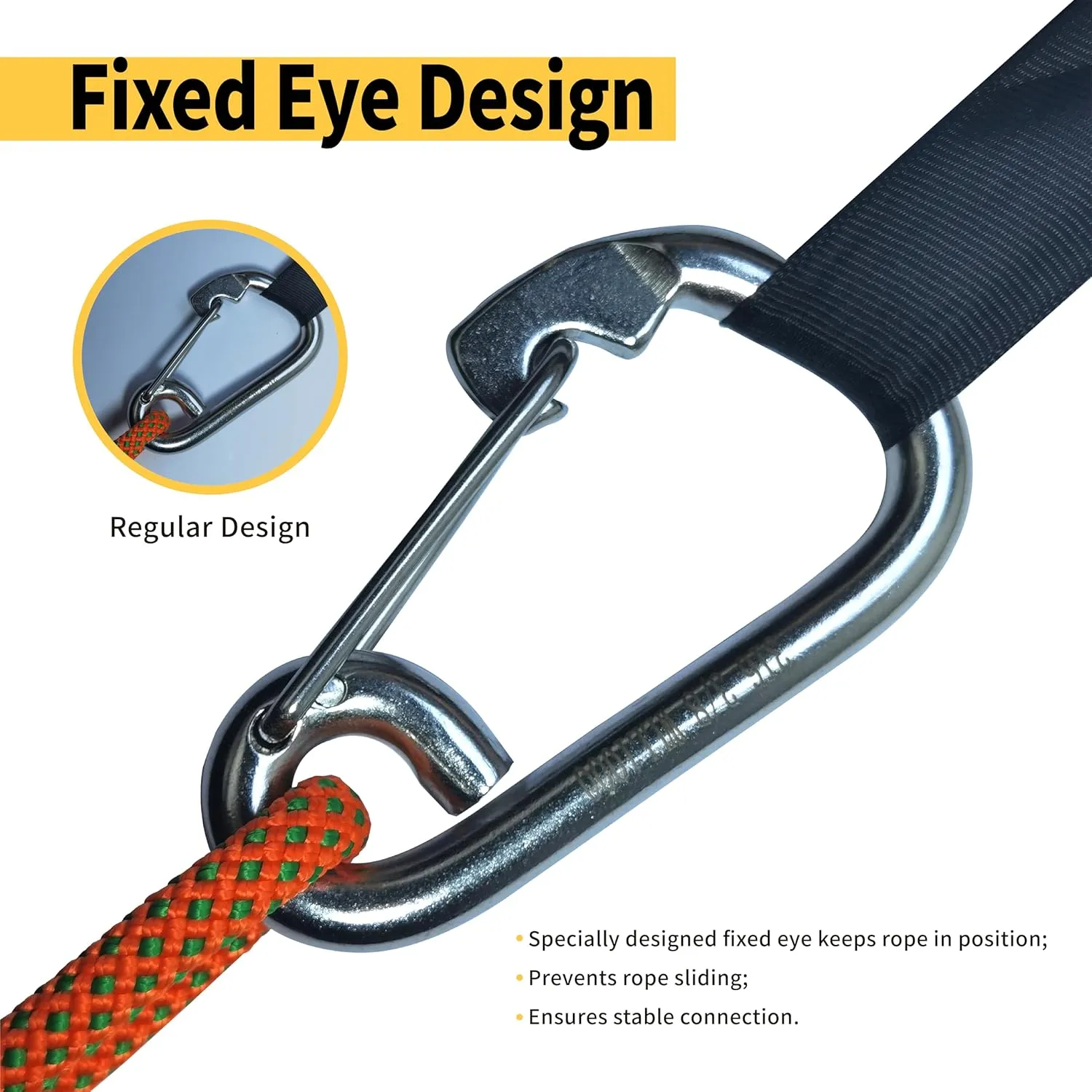 T316 Stainless Steel Spring Snap Hook, Marine Grade Safety Carabiner, Heavy Duty Boat Hook with Eye, for Ship Yacht Sailing