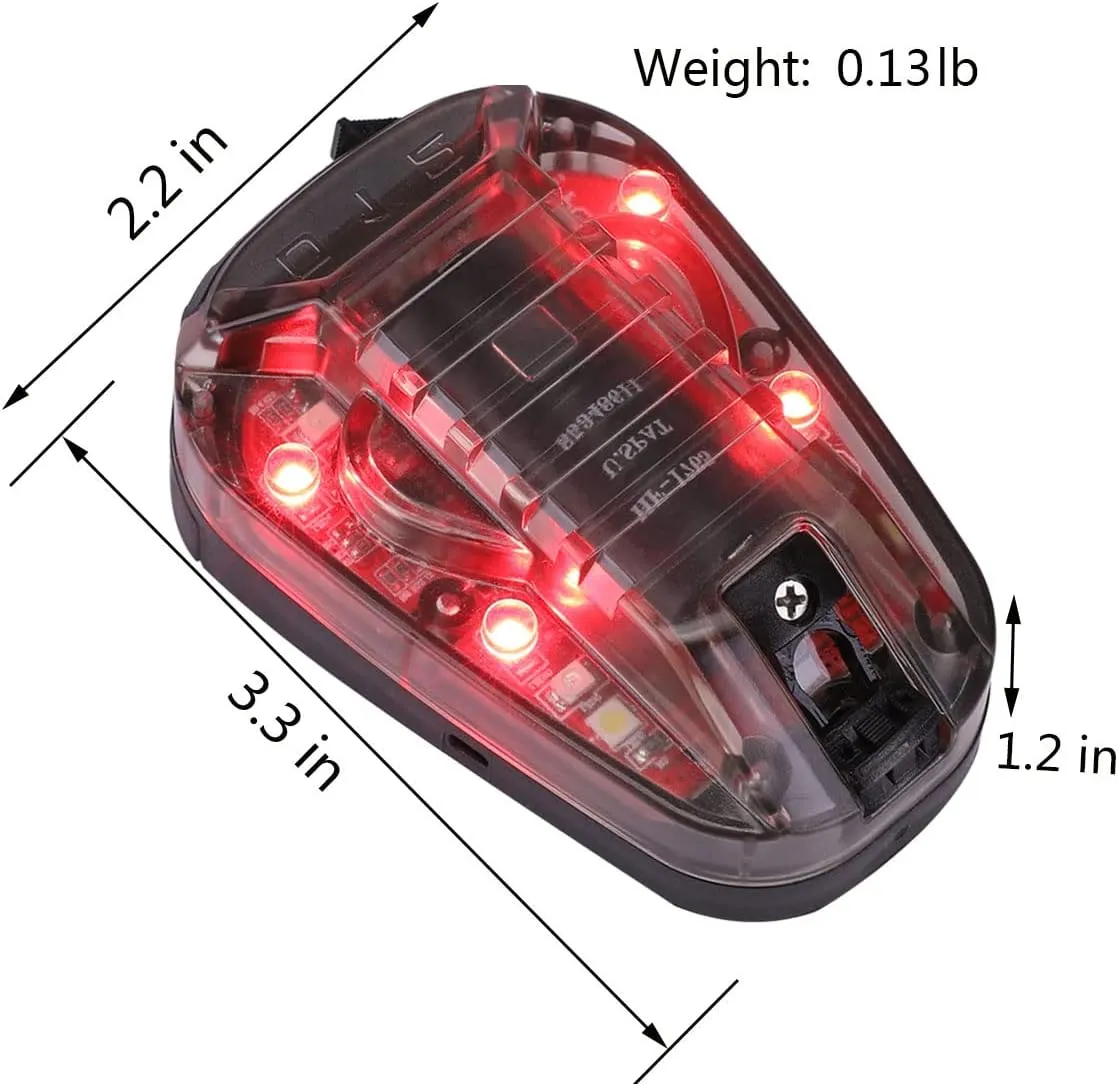 Tactical Helmet Light - Survival Signal & Military ID Light with IR & Visible LED Helmet Strobe for Outdoor Sports