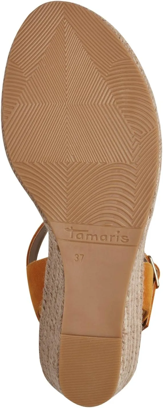 Tamaris Women's Ankle-Strap Wedge Sandal, 9 US