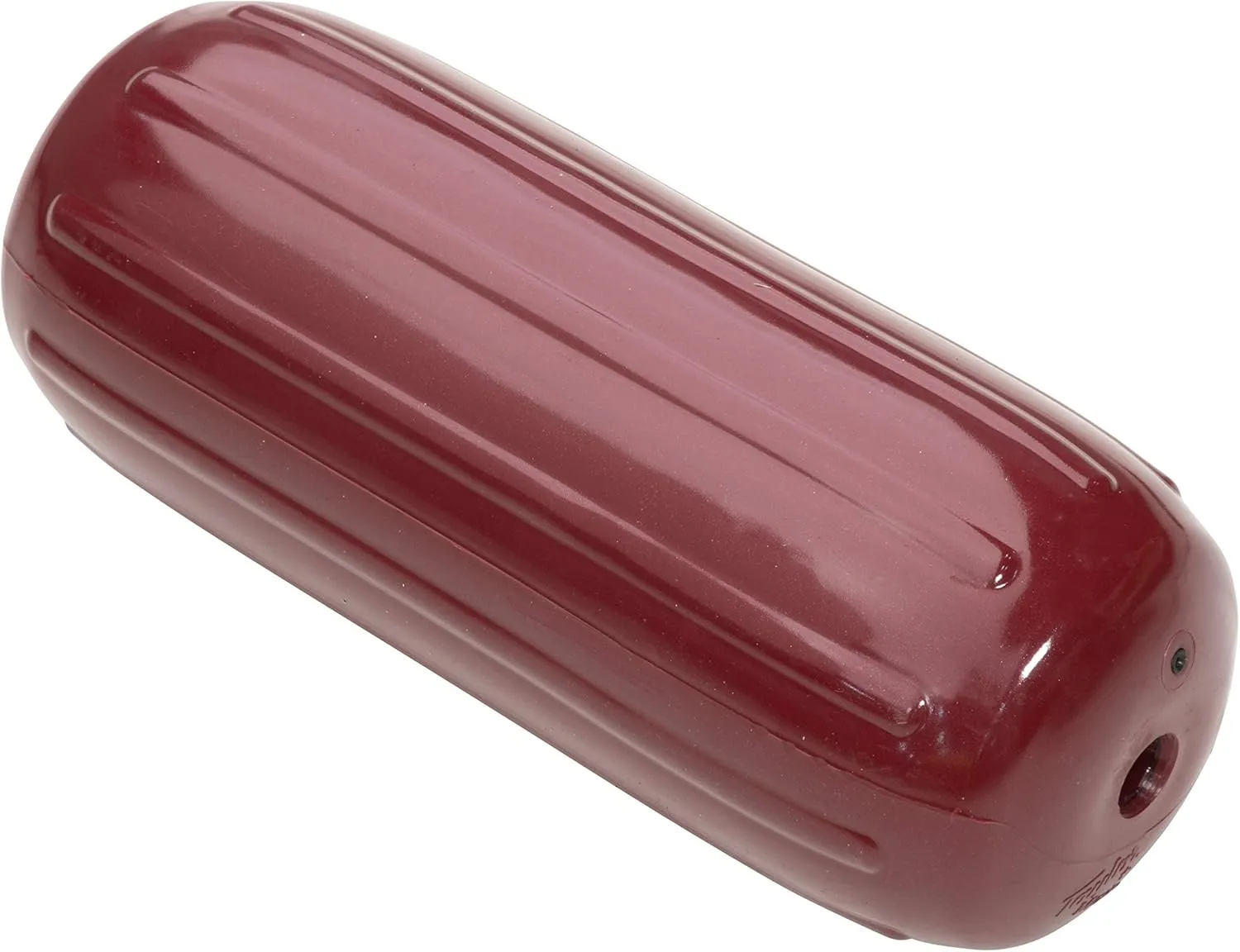 Taylor Made Big B Inflatable Boat Fender, Burgundy (8" x 20") End-to-End Line Passage Fits 5/8" Rope, Hangs Horizontally or Vertically, Ribbed Technology, Needle Valve, Marine-Grade Vinyl - 531026