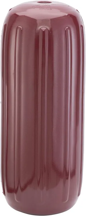 Taylor Made Big B Inflatable Boat Fender, Burgundy (8" x 20") End-to-End Line Passage Fits 5/8" Rope, Hangs Horizontally or Vertically, Ribbed Technology, Needle Valve, Marine-Grade Vinyl - 531026