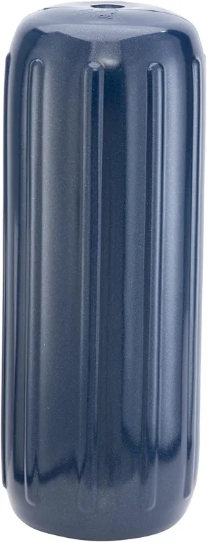 Taylor Made Big B Inflatable Boat Fender, Captain's Navy (10" x 26") End-to-End Line Passage Fits 5/8" Rope, Hangs Horizontally or Vertically, Ribbed, Needle Valve, Marine-Grade Vinyl - 571032