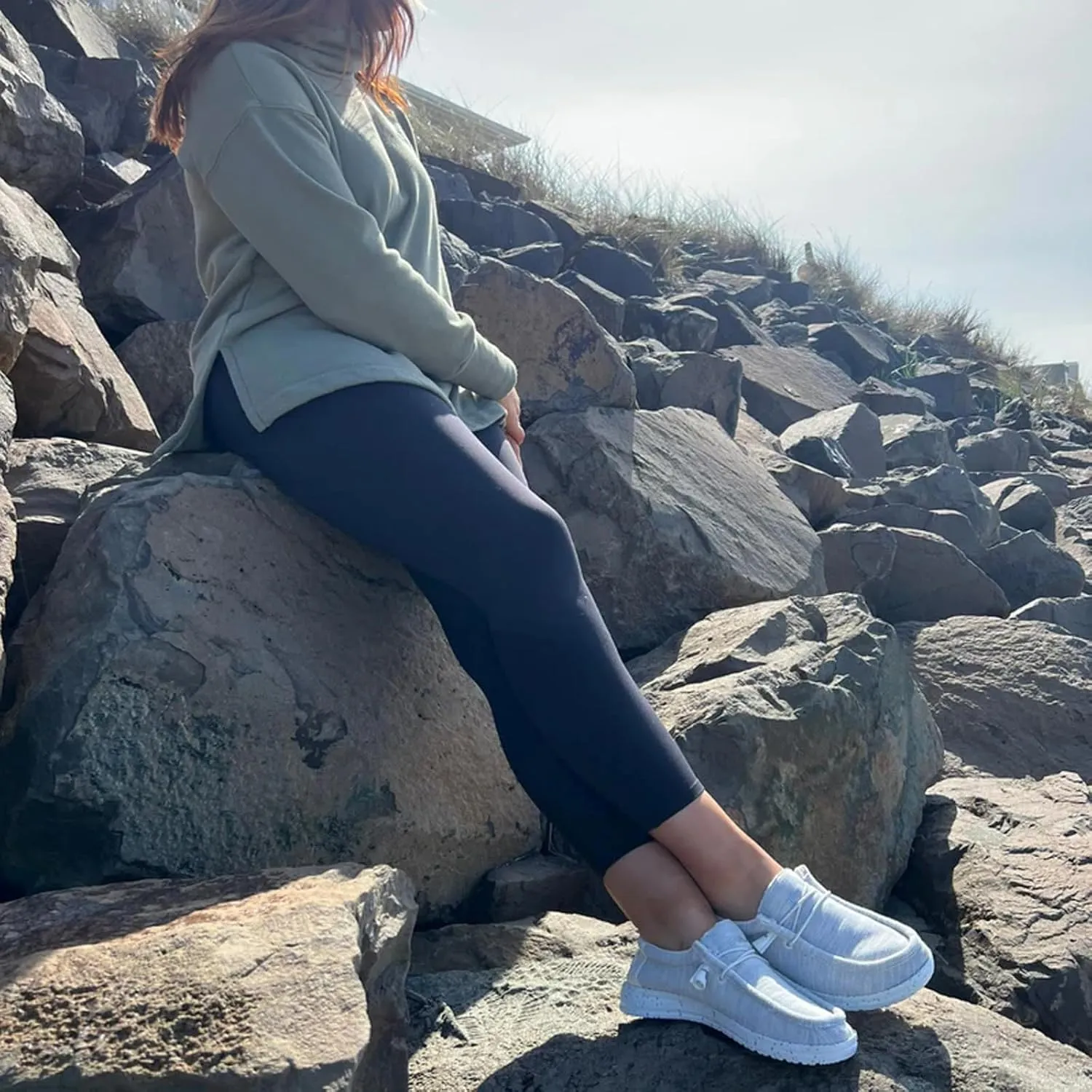 TELIC Women's Wave Slip-On Shoes - Lightweight, Breathable, Arch-Supporting, Easy On & Off - Great for Everyday Wear