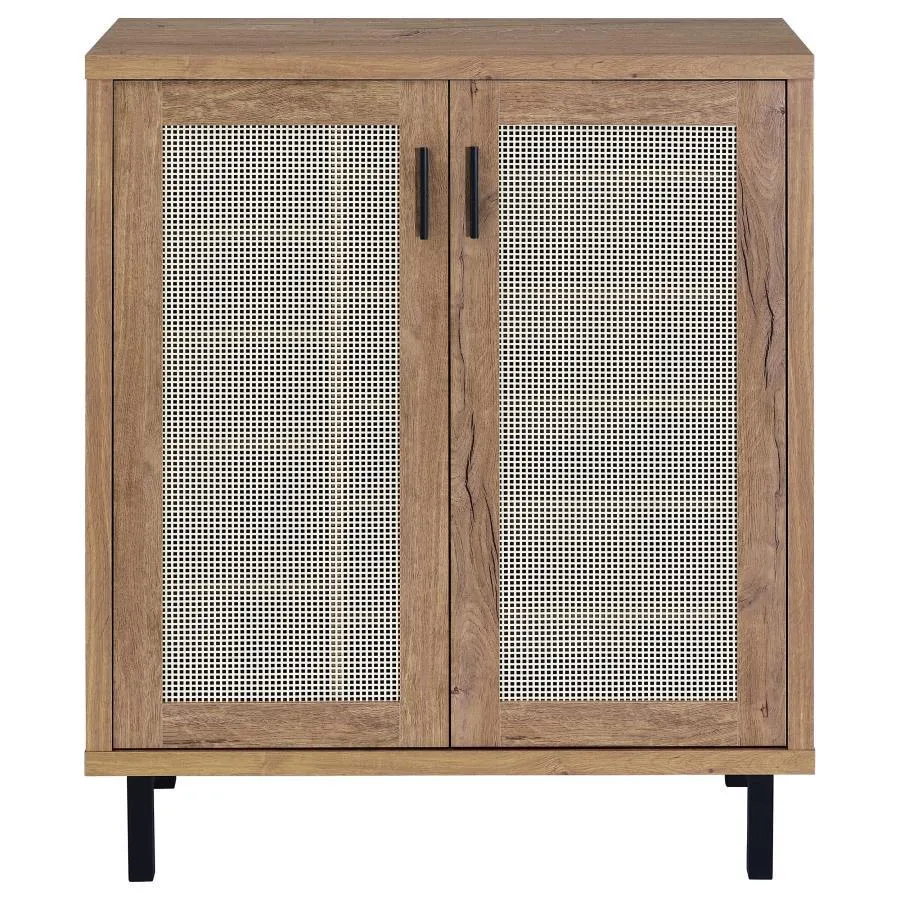 Teller - 2-Door Shoe Storage Cabinet - Natural Oak