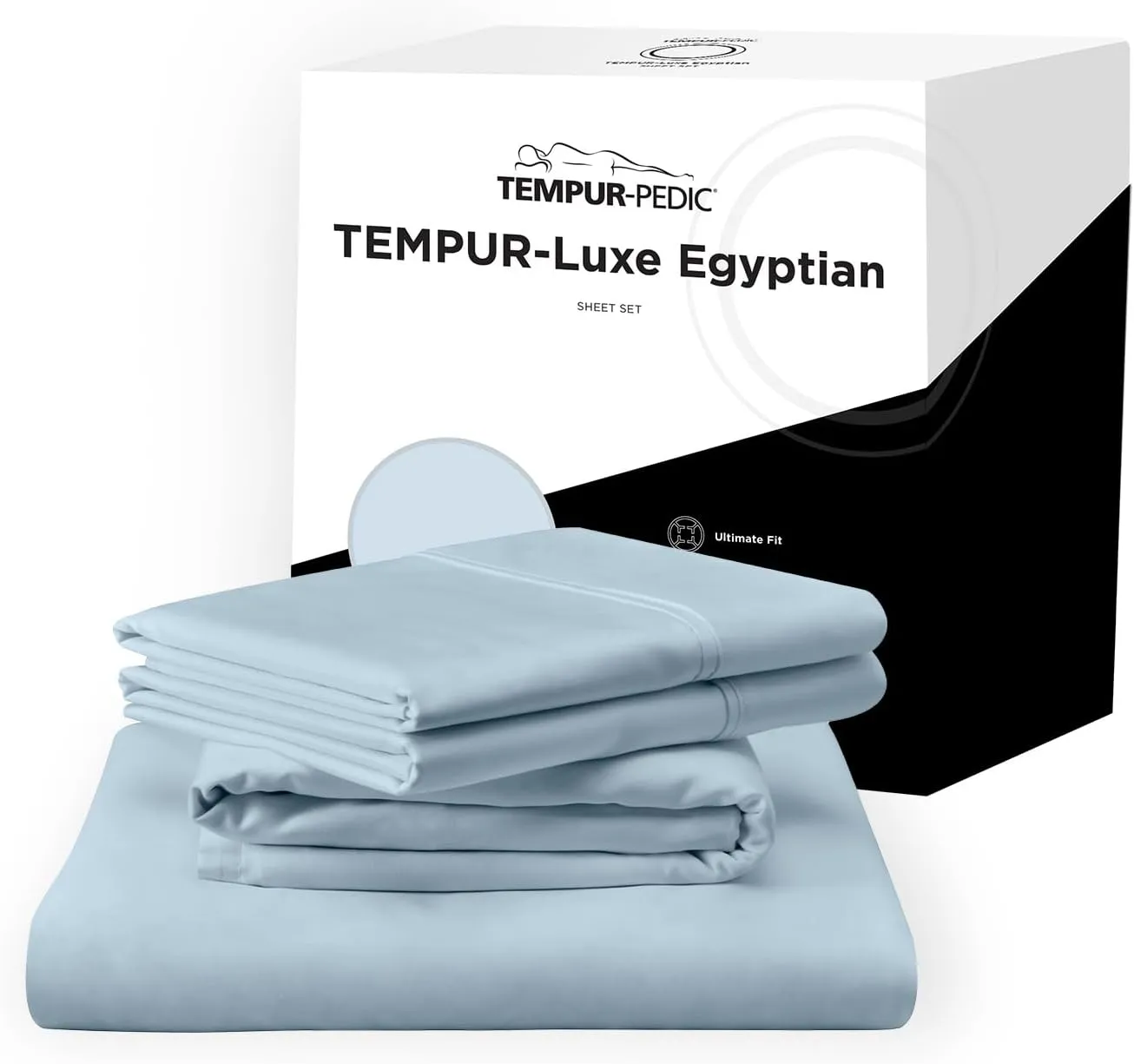 TEMPUR Luxe Egyptian Cotton Sheet Set Sleepy Blue - Twin