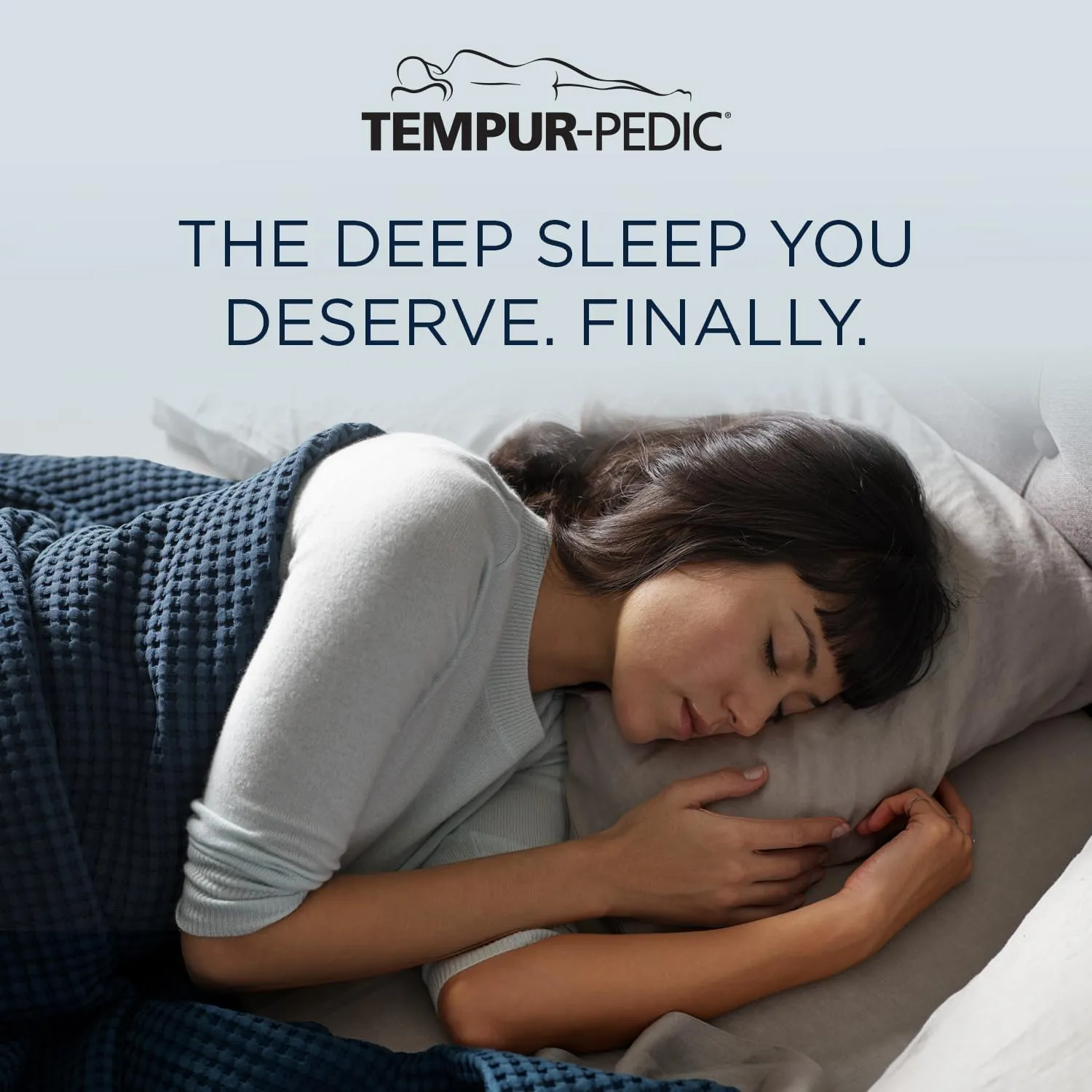 TEMPUR Luxe Egyptian Cotton Sheet Set Sleepy Blue - Twin