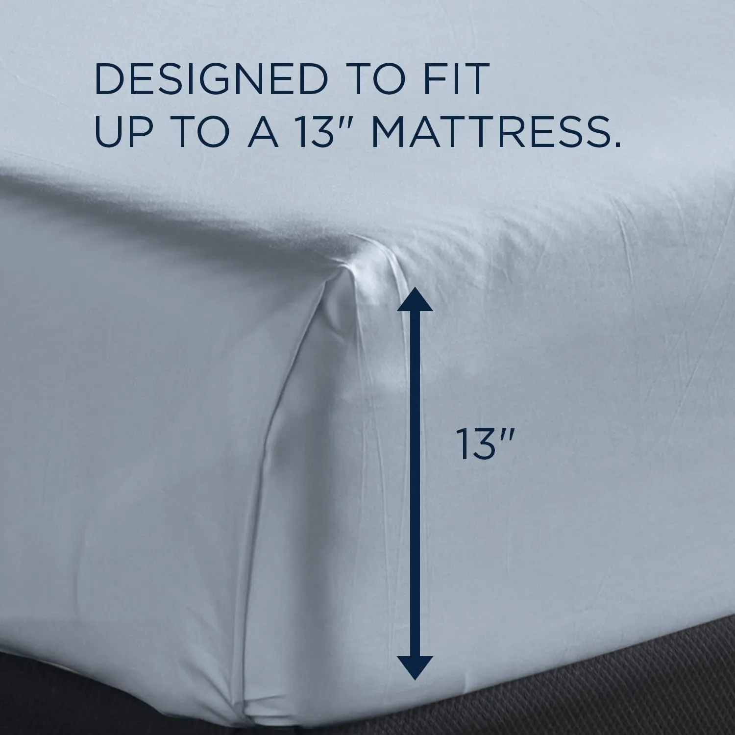 TEMPUR Luxe Egyptian Cotton Sheet Set Sleepy Blue - Twin