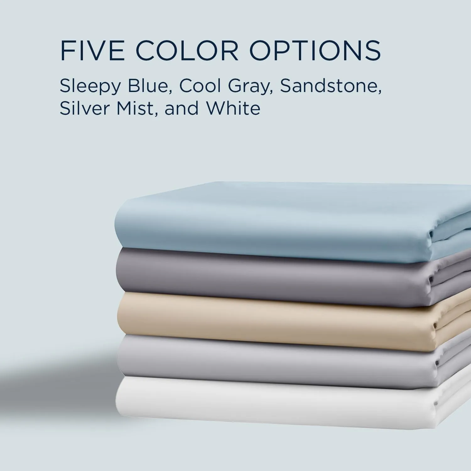 TEMPUR Luxe Egyptian Cotton Sheet Set Sleepy Blue - Twin