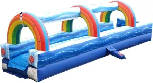 TentandTable Blue Marble Inflatable Splash and Ride Waterslide for Kids & Adults, Commercial Inflatable for Kids Pool, Outdoor Toys & Games Backyard Fun with 1HP Blower & Stakes, 25'L x 6'W x 9'H