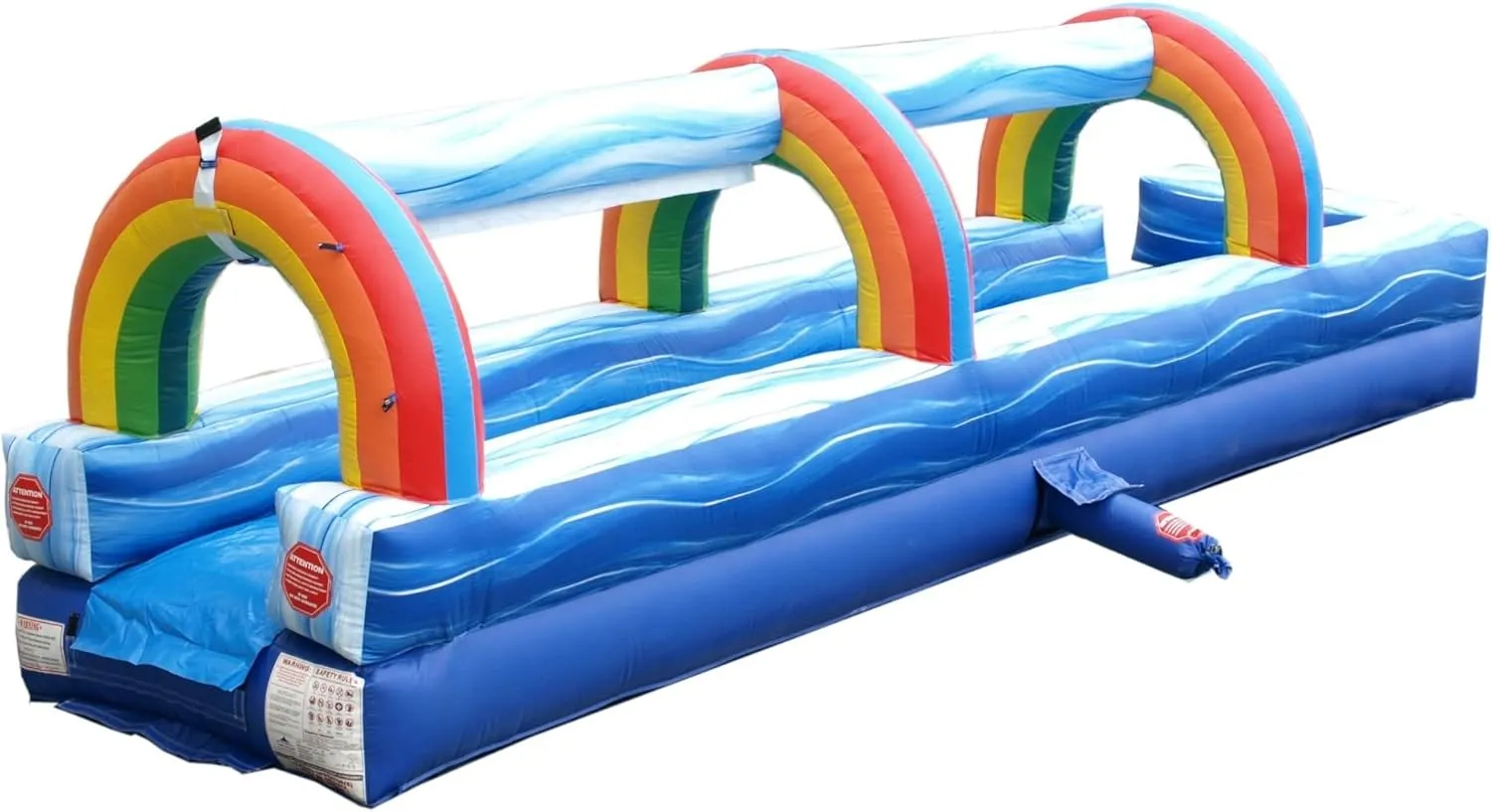 TentandTable Blue Marble Inflatable Splash and Ride Waterslide for Kids & Adults, Commercial Inflatable for Kids Pool, Outdoor Toys & Games Backyard Fun with 1HP Blower & Stakes, 25'L x 6'W x 9'H