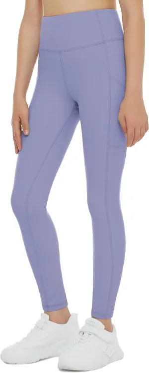 THE GYM PEOPLE Girls Workout Leggings Kids High Waist Stretch Athletic Dance Yoga Pants with Pockets