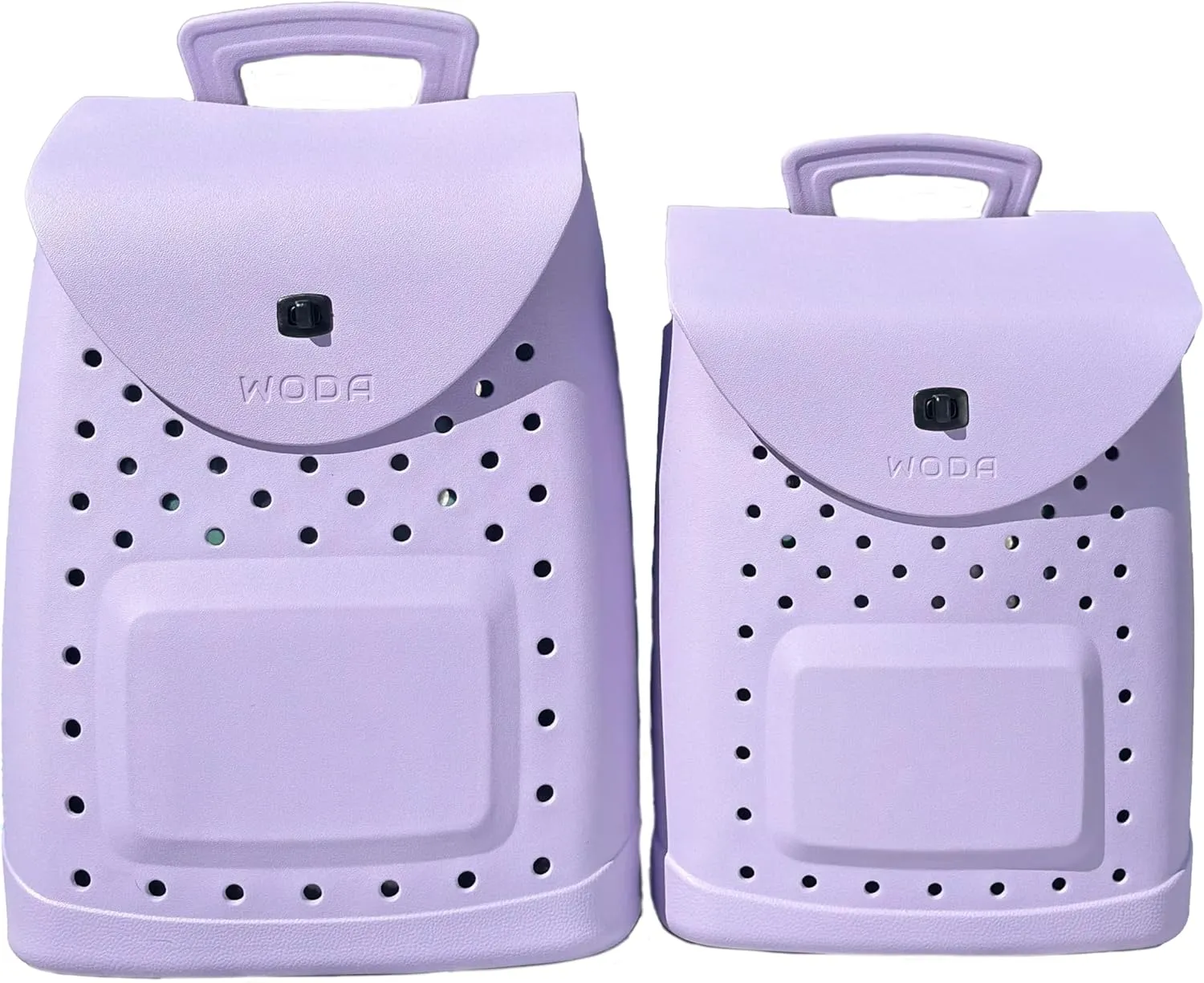 The Ultimate EVA Backpack | Washable, Lightweight and Durable | Zipper Pocket Dry Bag, For Beach, Pool, & Boat (Lavender Haze, Mini Woda Bag)