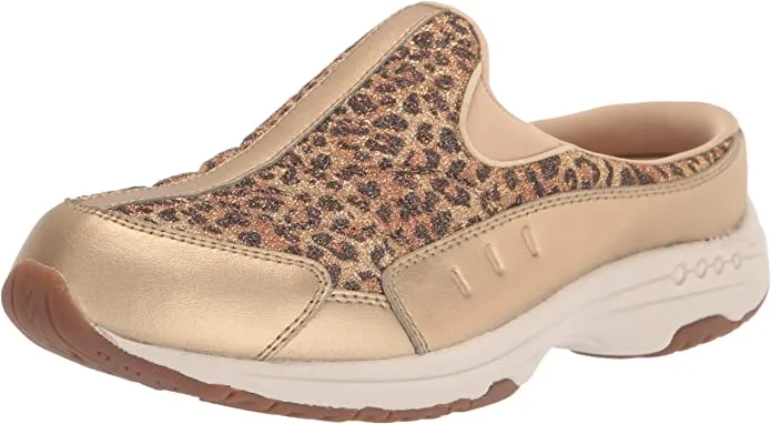 Timely shipping Leather Mule X-Wide Closed Toe Time Easy Slip Travel Gold Clog Round Loved by customers Spirit On