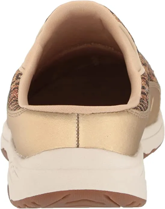 Timely shipping Leather Mule X-Wide Closed Toe Time Easy Slip Travel Gold Clog Round Loved by customers Spirit On