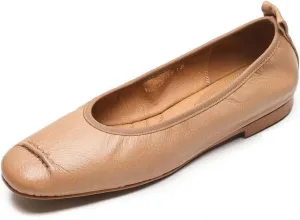 TinaCus Women's Genuine Leather Round Toe Soft Slip On Handmade Ballet Flats Shoes