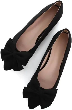 TN TANGNEST Women Classical Bowknot Flats Comfort Slip-on Pointed Toe Dress Shoes Walking Flats