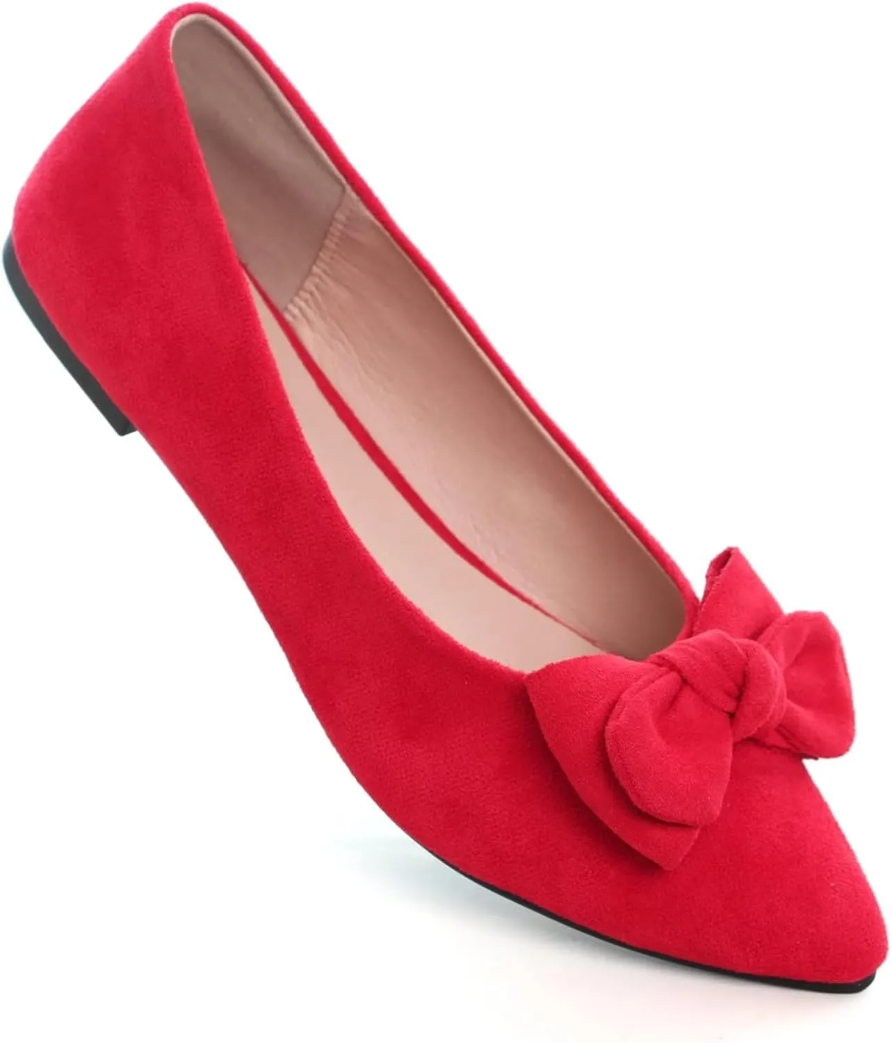 TN TANGNEST Women Fashion Bowknot Flats Comfort Pointed Toe Dress Shoes