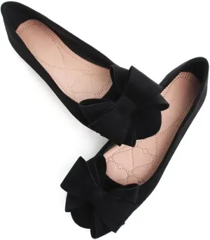 TN TANGNEST Women Fashion Bowknot Flats Comfort Pointed Toe Dress Shoes