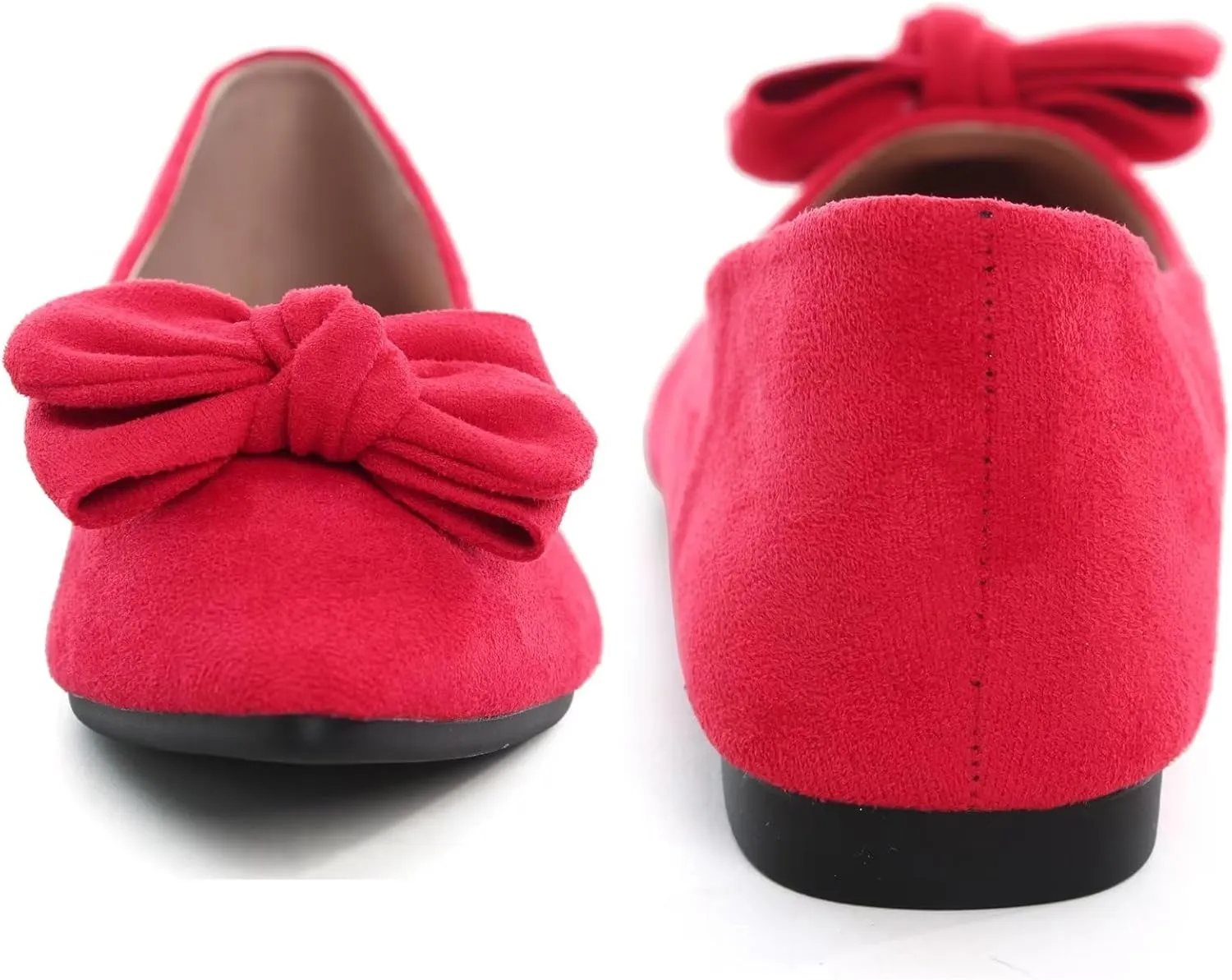 TN TANGNEST Women Fashion Bowknot Flats Comfort Pointed Toe Dress Shoes