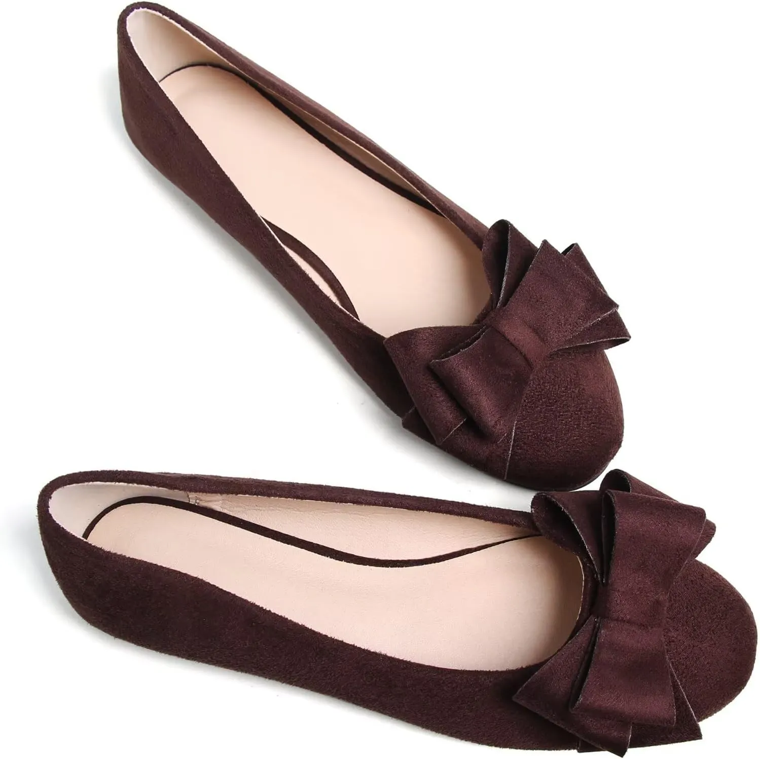 TN TANGNEST Women Fashion Bowknot Flats Comfort Pointed Toe Dress Shoes