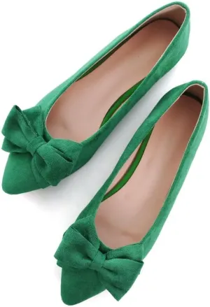 TN TANGNEST Women Fashion Bowknot Flats Comfort Pointed Toe Dress Shoes