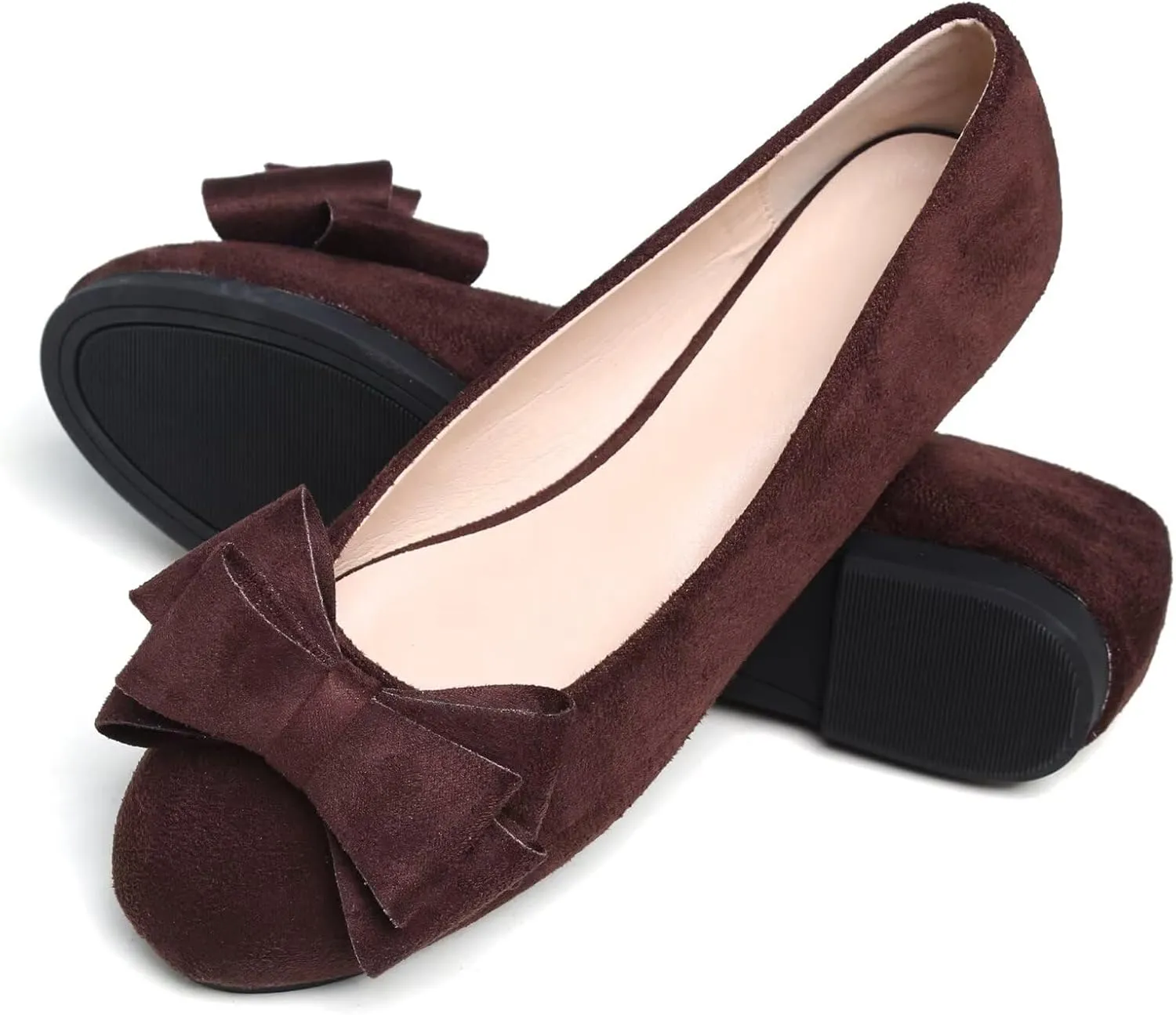TN TANGNEST Women Fashion Bowknot Flats Comfort Pointed Toe Dress Shoes