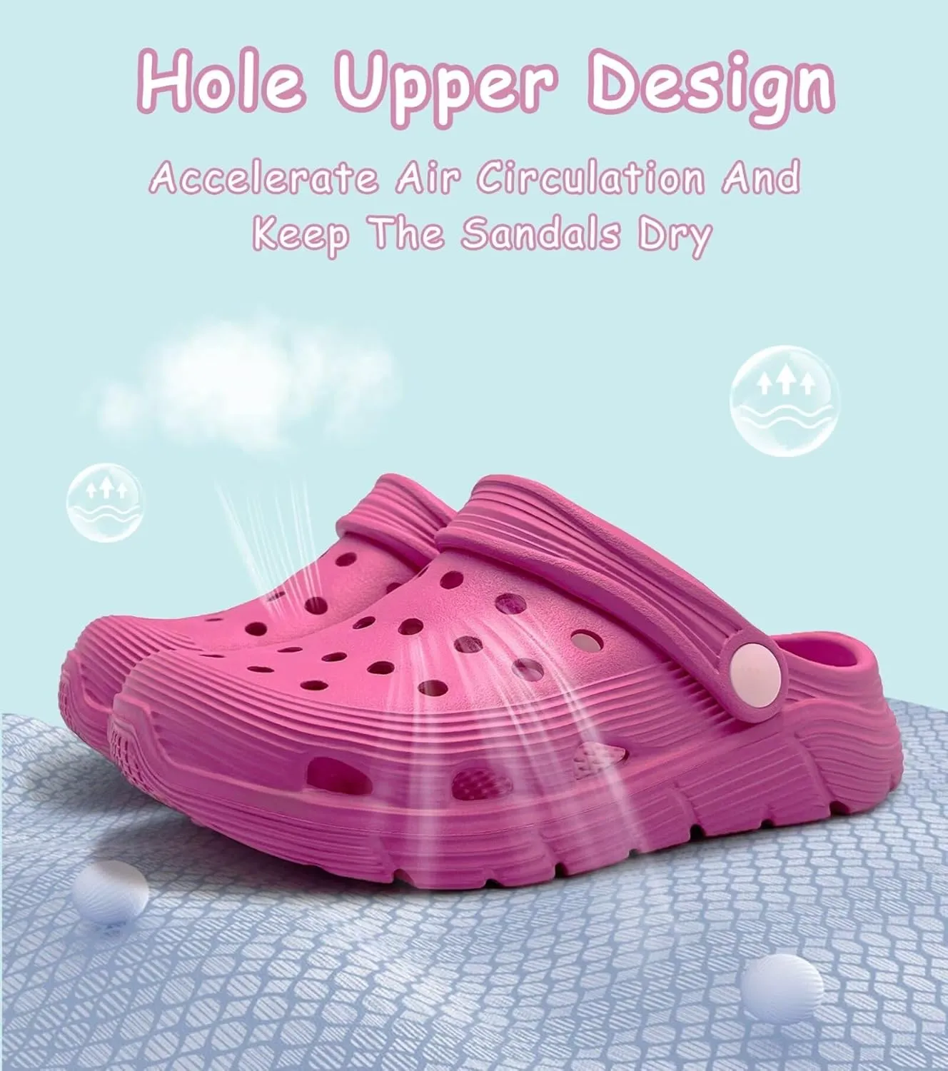 Toddler Kids Garden Clog Slip On Slide Sandals Beach Water Shoes