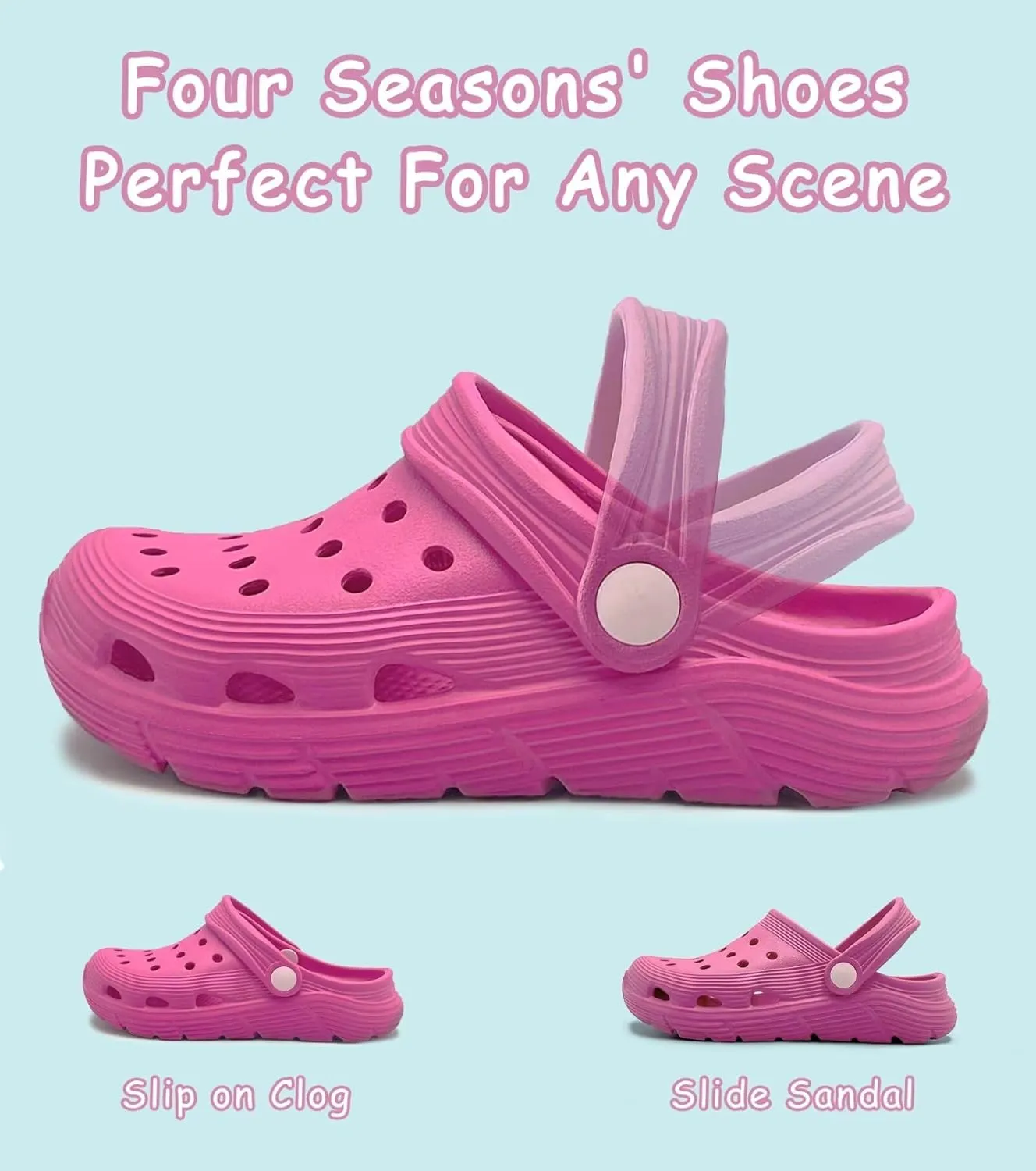 Toddler Kids Garden Clog Slip On Slide Sandals Beach Water Shoes