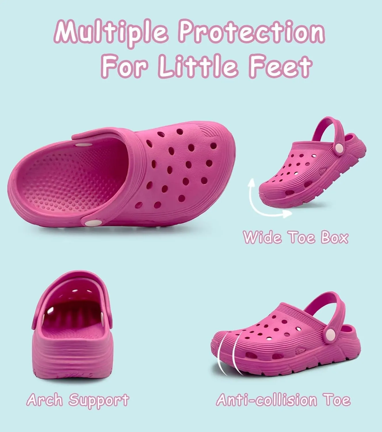 Toddler Kids Garden Clog Slip On Slide Sandals Beach Water Shoes