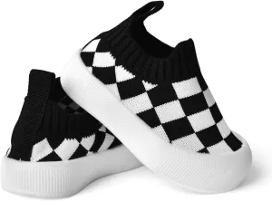 Toddler Shoes Baby Girl Boy Soft Breathable Mesh Wide Toe Box Lightweight Non-Slip Slip On First Walking Shoes