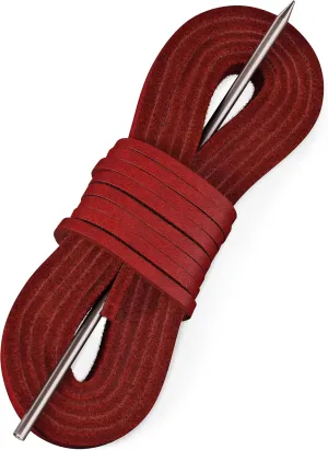 TOFL Leather Boat Shoe Lacing Kit | 45 inches | 1 Needle And 2 Strips [1 Pair]