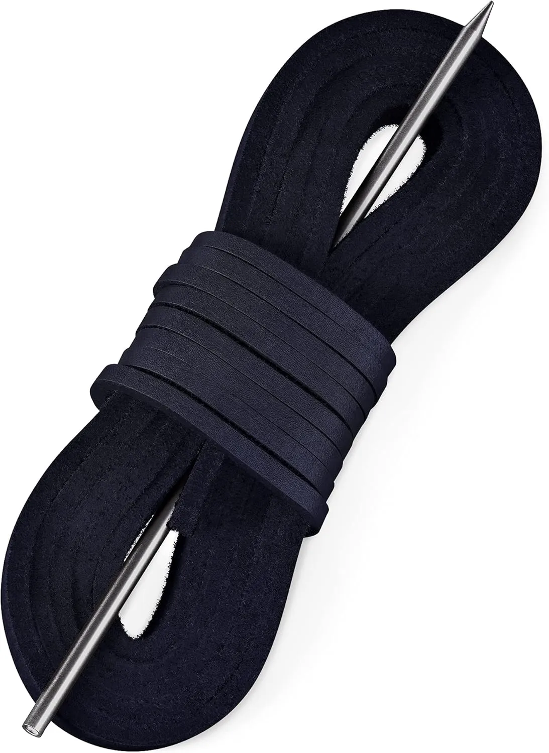 TOFL Leather Boat Shoe Lacing Kit | 45 inches | 1 Needle And 2 Strips [1 Pair]