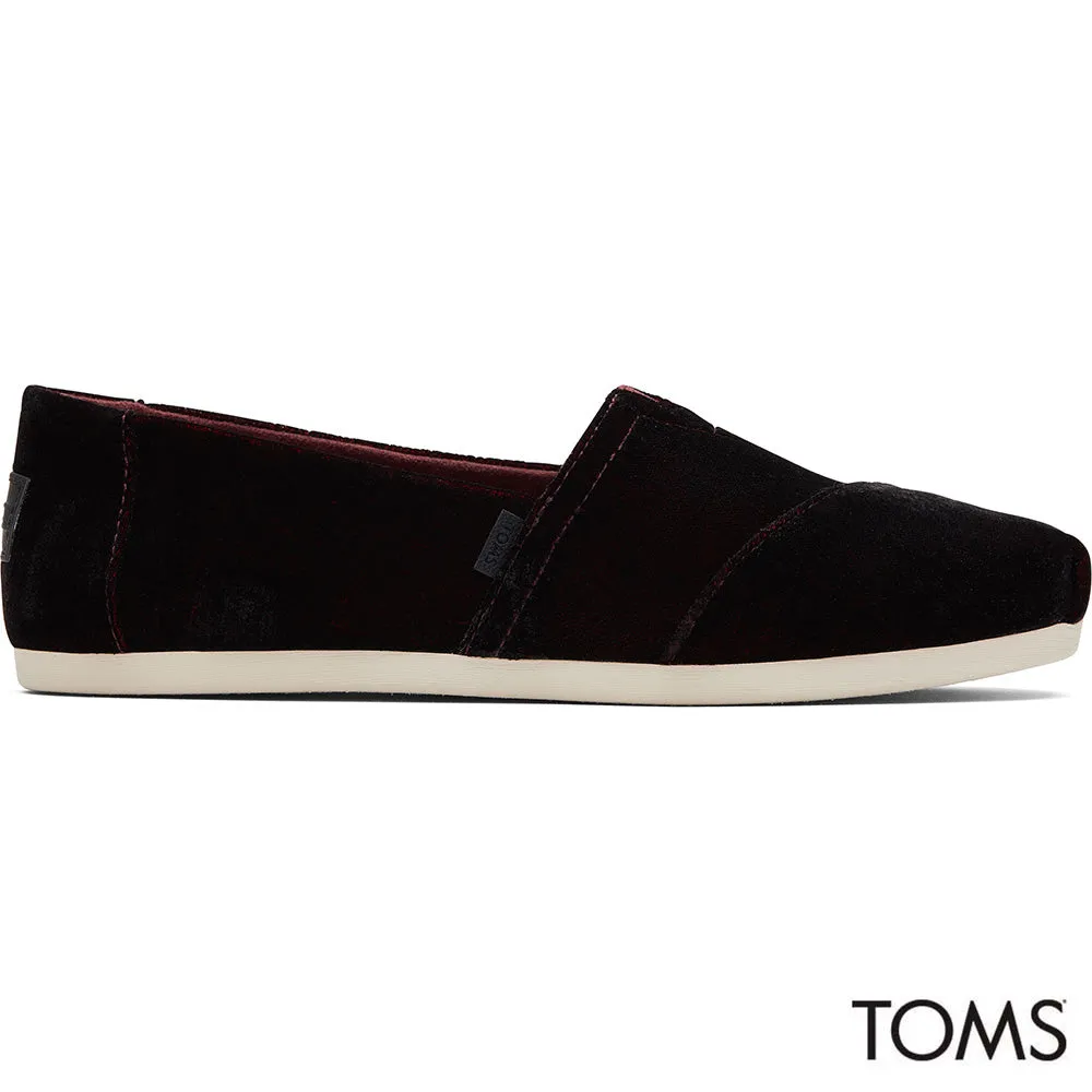 Toms Wmns Alpargata Deep Burgundy Jewel Velvet