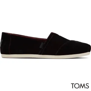 Toms Wmns Alpargata Deep Burgundy Jewel Velvet