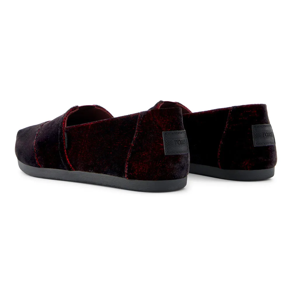 Toms Wmns Alpargata Deep Burgundy Jewel Velvet