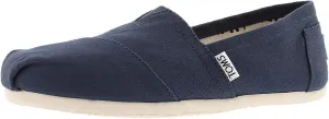 TOMS Womens Alpargata Slip On Flats Casual - Blue
