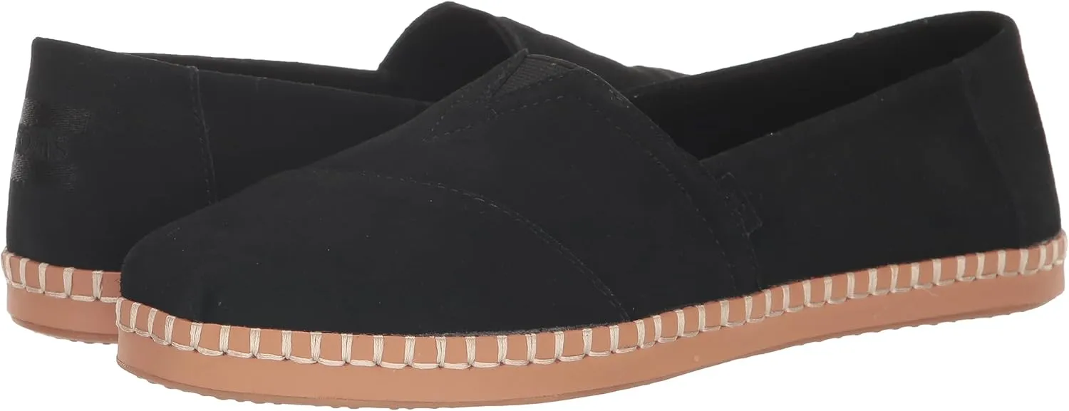 TOMS Women's, Alpargata Vetiver Suede Leather Wrap Slip-On