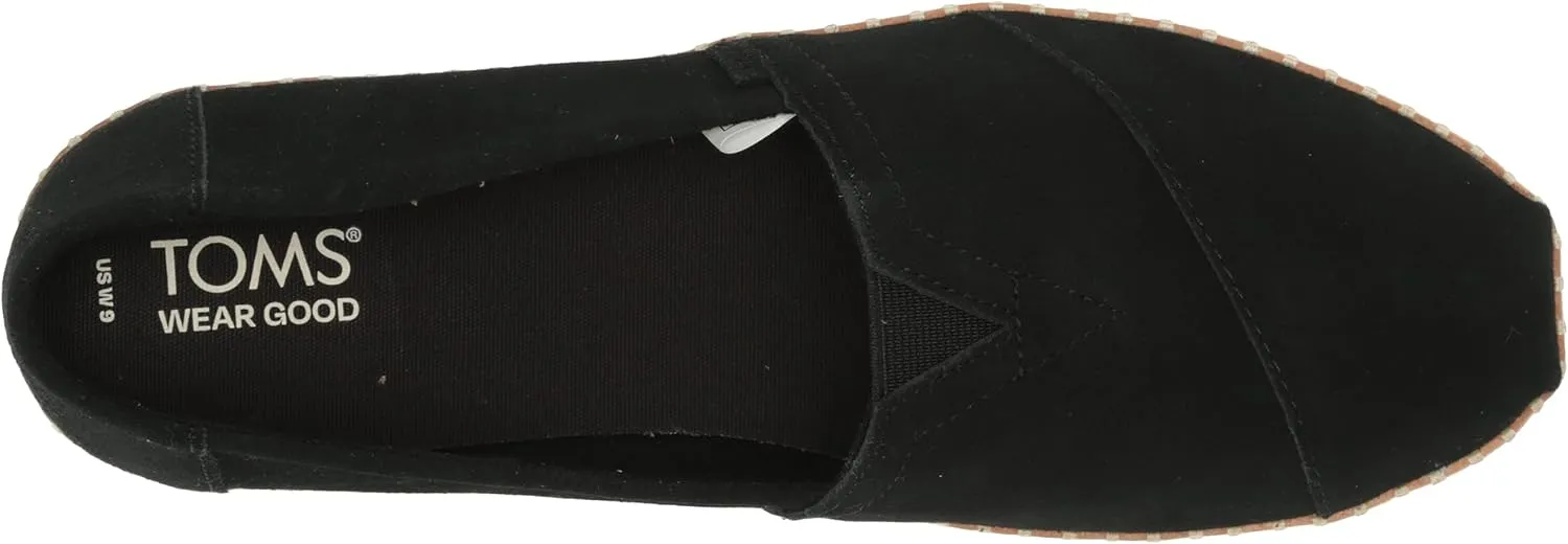 TOMS Women's, Alpargata Vetiver Suede Leather Wrap Slip-On
