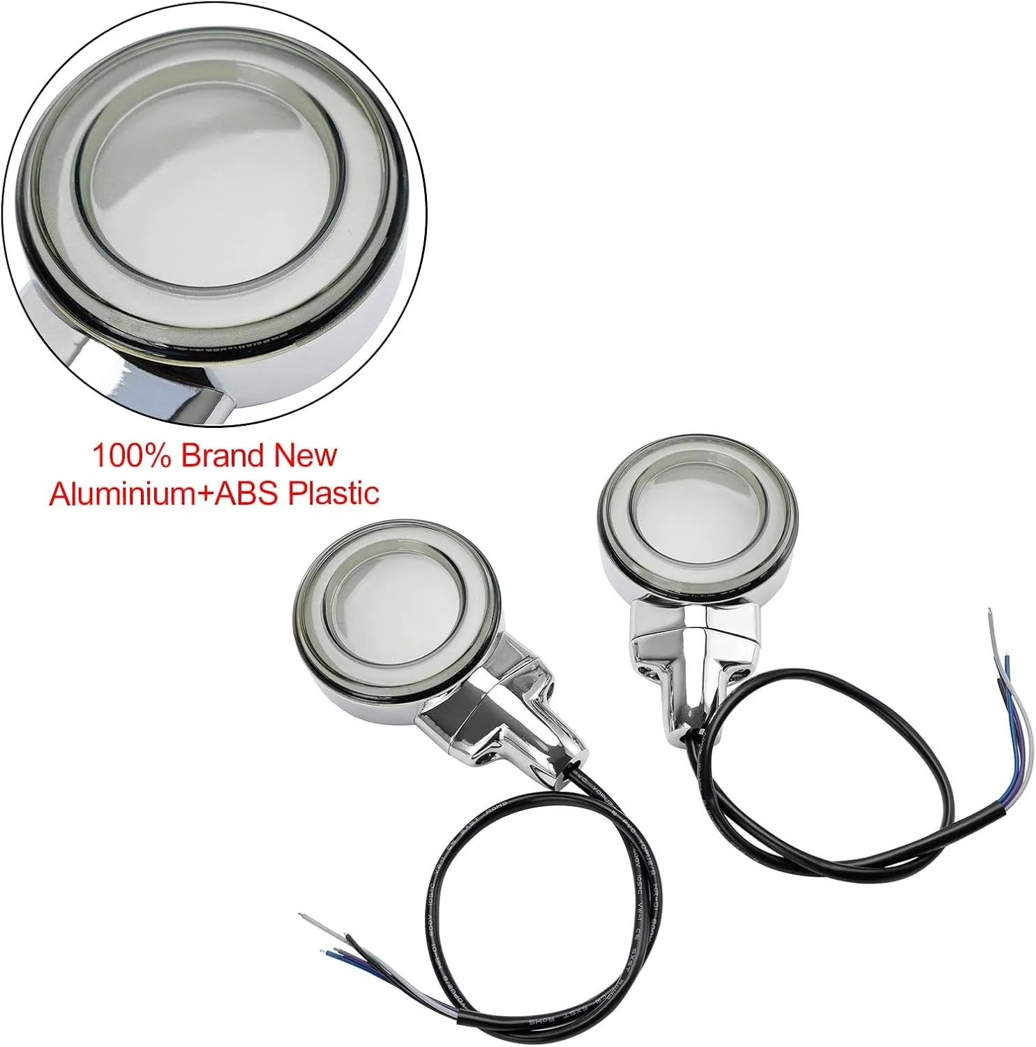 Topteng LED Flat Turn Signal Light for Harley Heritage Softail Classic FLSTC 1999-, Touring 2001  Models with Flat Lens Turn Signals