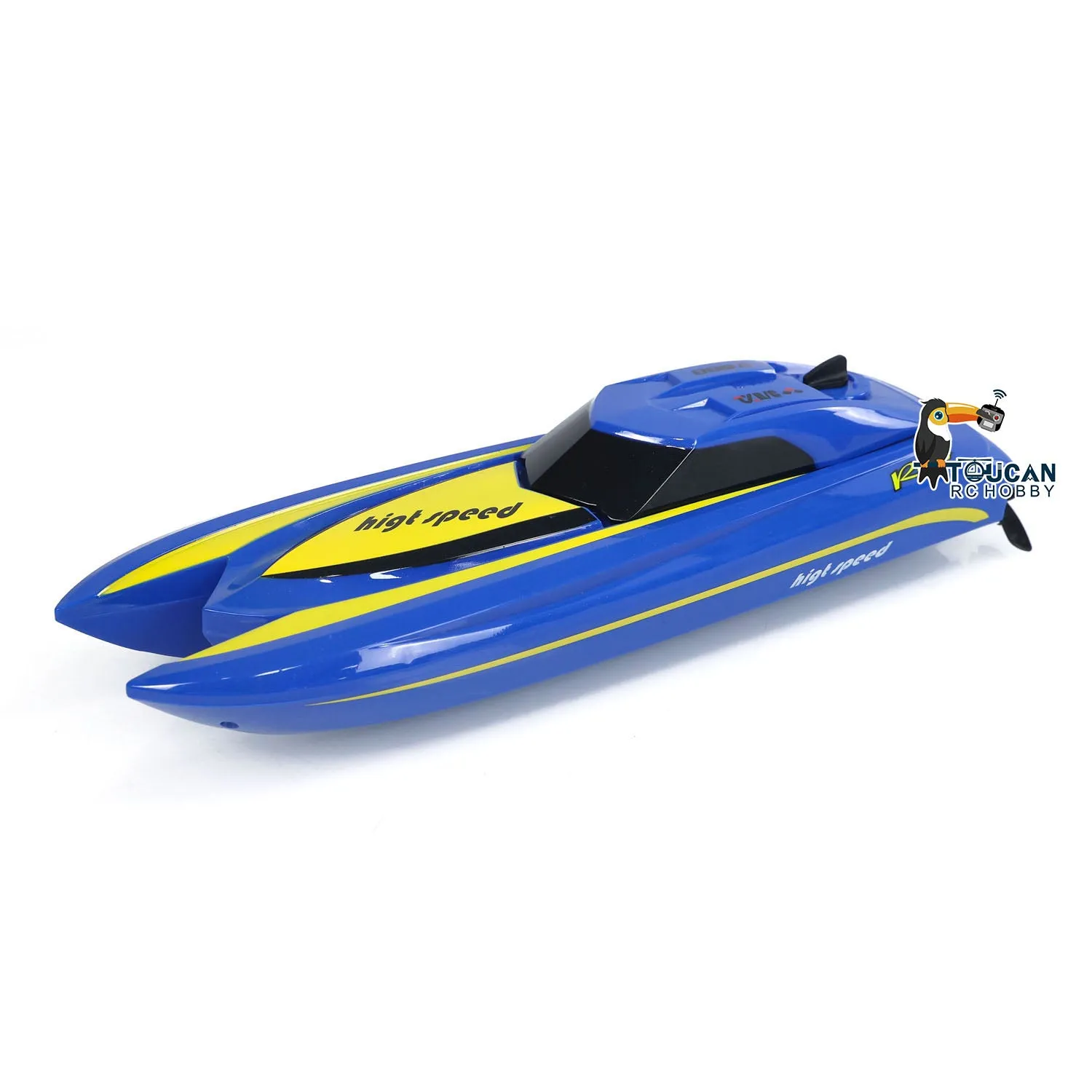 TOUCAN Plastic RC Boat Electric RTR Radio Controlled Racing Ship High Speed Boat Pool Lake Toy for Kids Adults Painted Assembled
