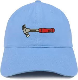 Trendy Apparel Shop Hammer Tool Embroidered Cotton Unstructured Dad Hat