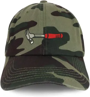 Trendy Apparel Shop Hammer Tool Embroidered Cotton Unstructured Dad Hat