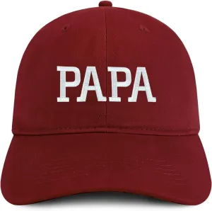 Trendy Apparel Shop PAPA Embroidered Soft Crown 100% Brushed Cotton Cap
