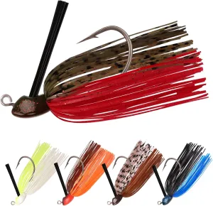 TRUSCEND Fishing Jigs with Ultra Smooth Teflon Hook, Tour Grade Titanium Weed Guard Swim Jigs, Valuable Weedless Skirted Jig, Well-Made Fishing Lures for Crappie Bass Trout, Freshwater Fishing Gear