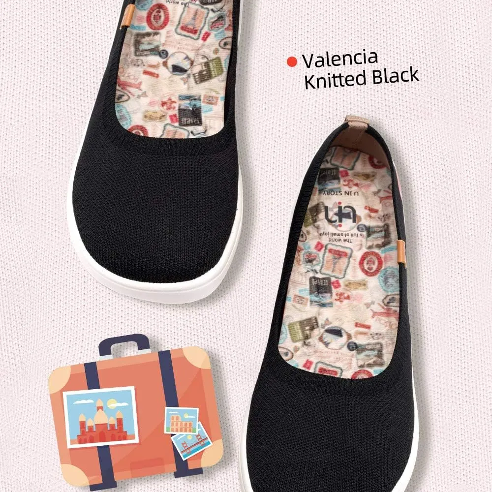 UIN Ballet Flats Shoes for Women Art Printed Wide Toe Casual Breathable Lightweight Slip On Women Loafers