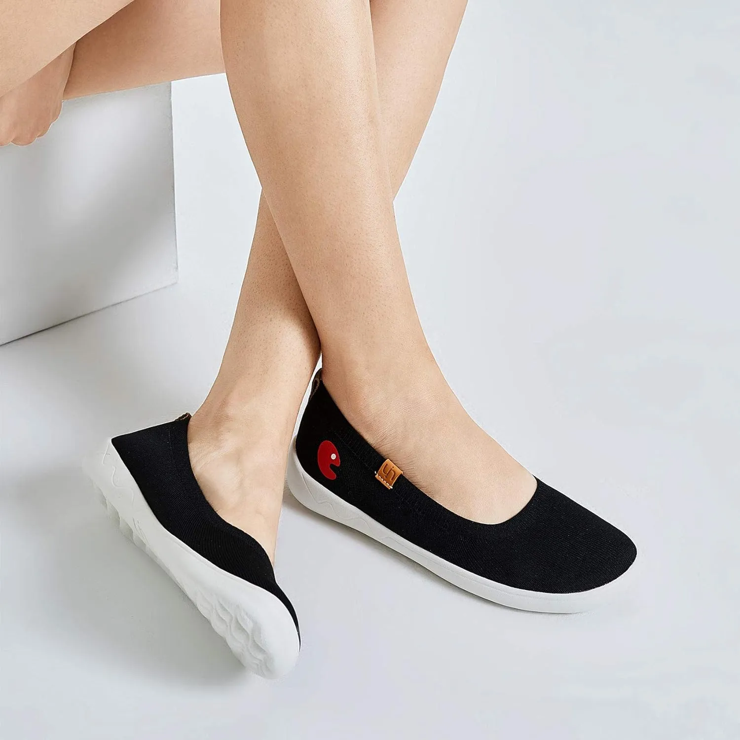 UIN Ballet Flats Shoes for Women Art Printed Wide Toe Casual Breathable Lightweight Slip On Women Loafers