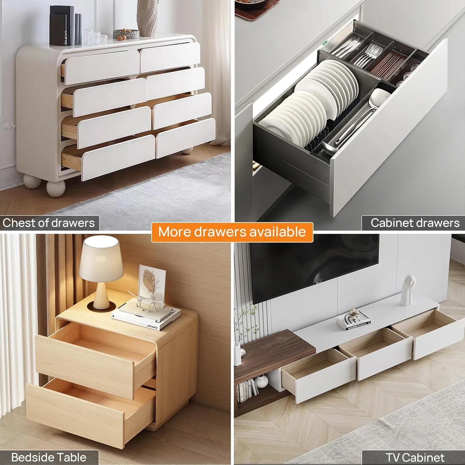 Undermount Drawer Slides 10-24 Inch Soft Close, 100lb Heavy Duty Full Extension Concealed Rails - 2 Pack, Easy Install for Kitchen Cabinets & Furniture