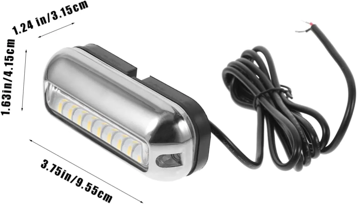 Underwater Boat LED Lights Bright White Lighting for Transom Deck and Navigation Use Durable Housing Easy Installation for Boats and Ships