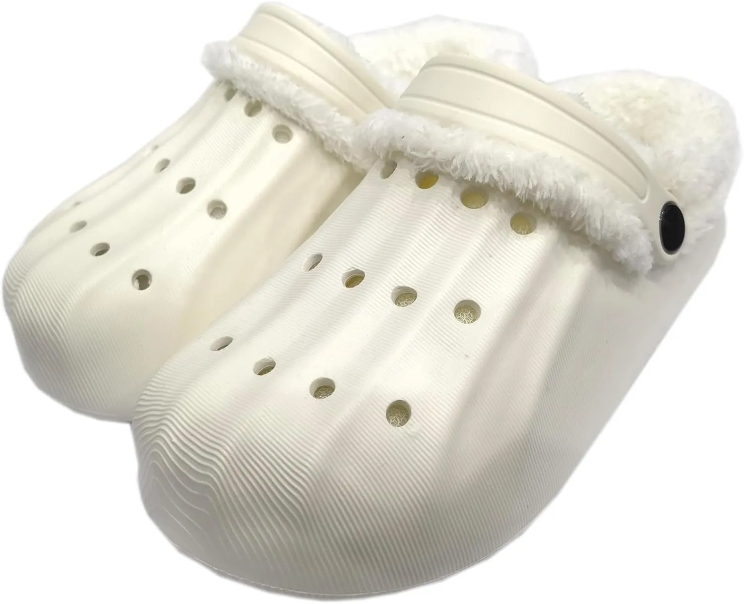 Unisex-Adult Fuzzy Clogs for Outdoor : Fur Lined Garden Shoes for Women and Men Winter Non-Slip Warm Indoor Slip On House Slippers